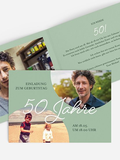 Einladung 50. Geburtstag Damals