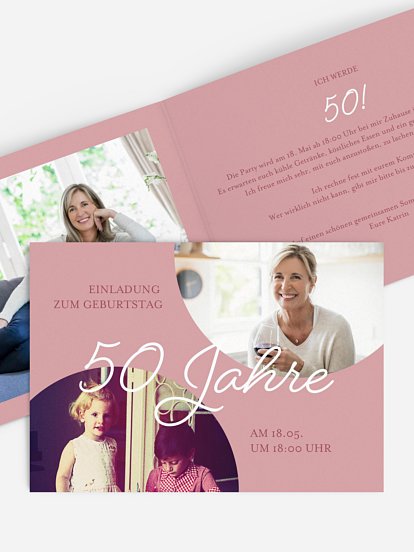 Einladung 50. Geburtstag Damals