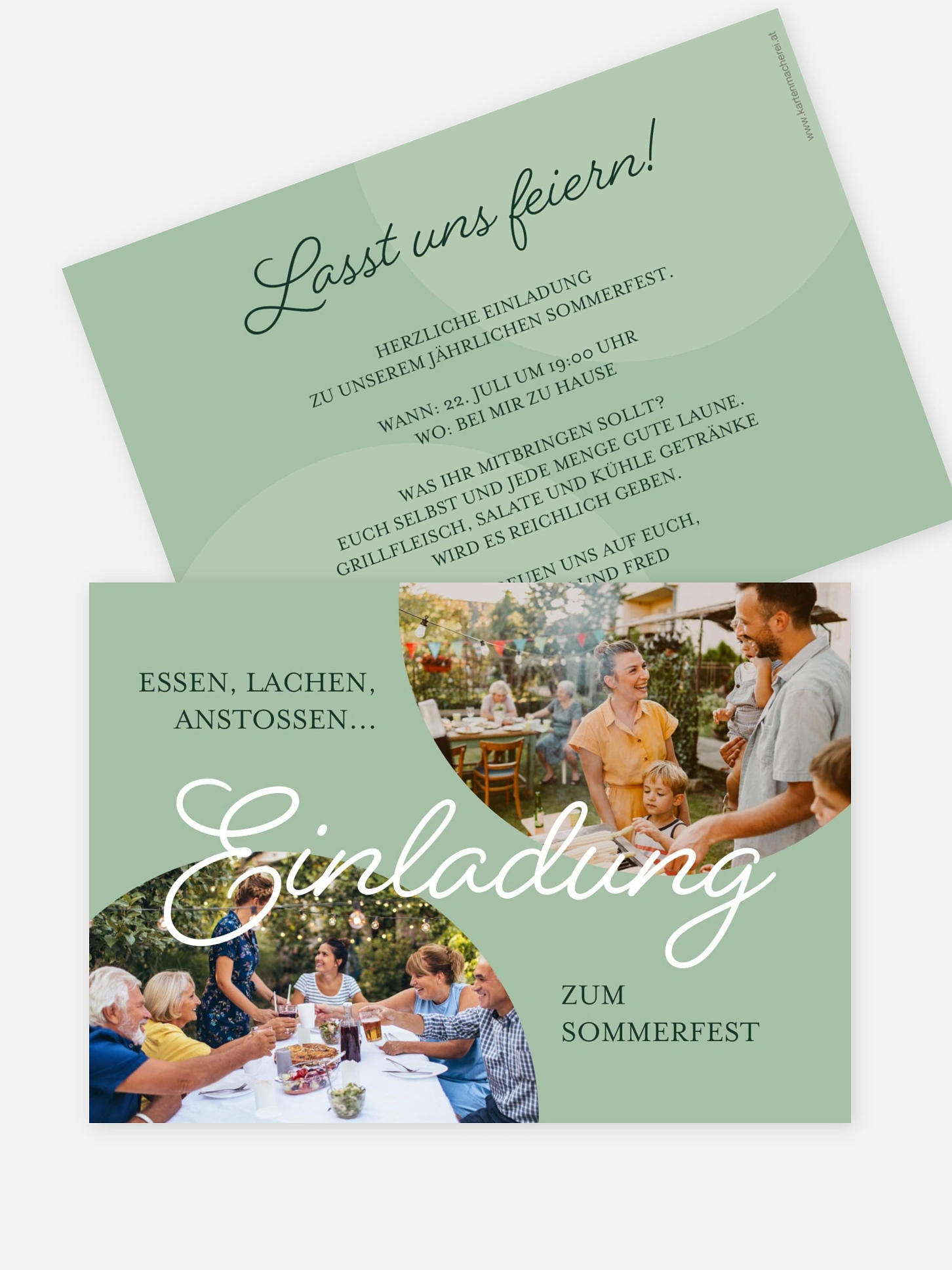 Partyeinladung Damals