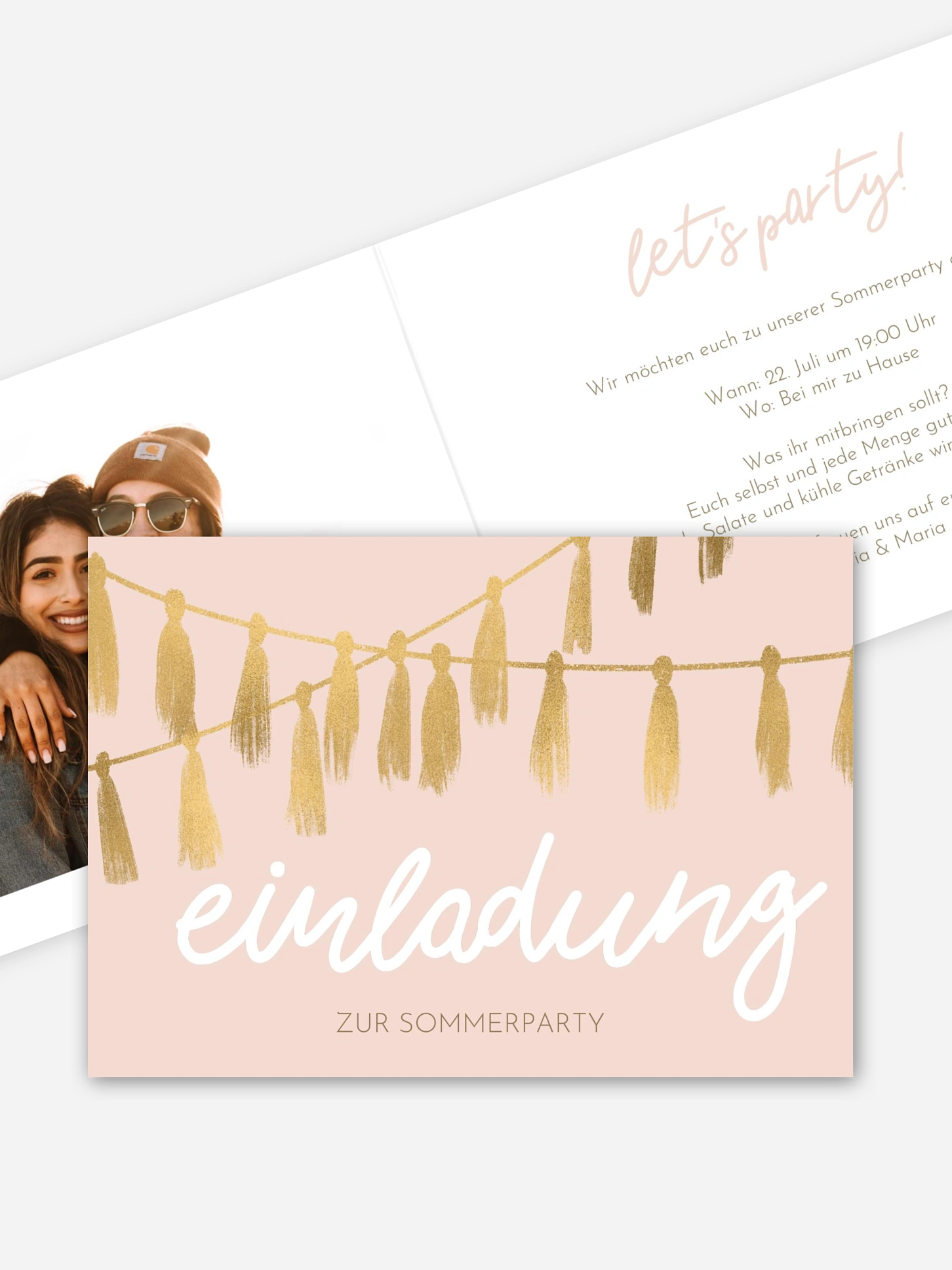 Partyeinladung Partygirlande