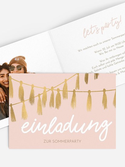 Partyeinladung Partygirlande