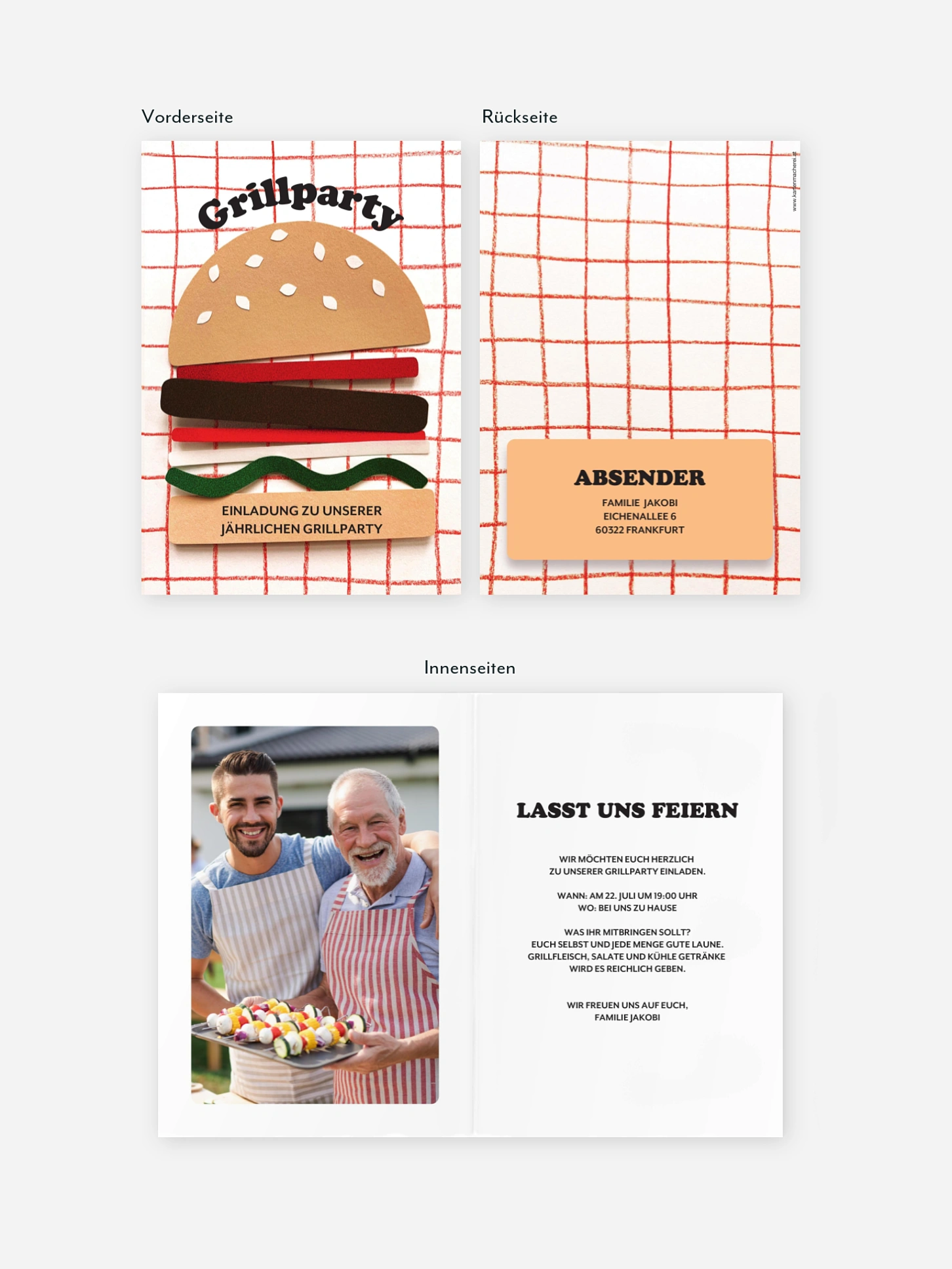 Partyeinladung Burgermeister
