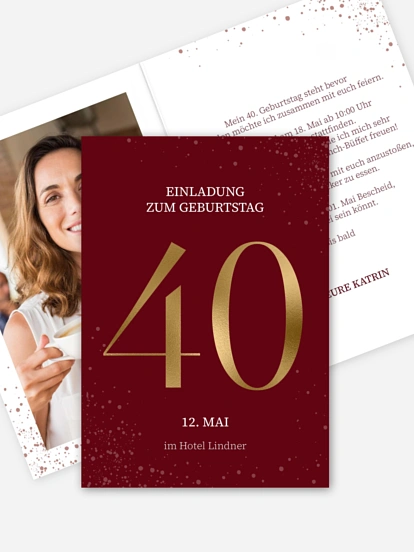 Einladung 40. Geburtstag Amazing