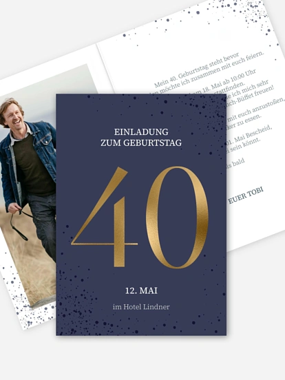 Einladung 40. Geburtstag Amazing