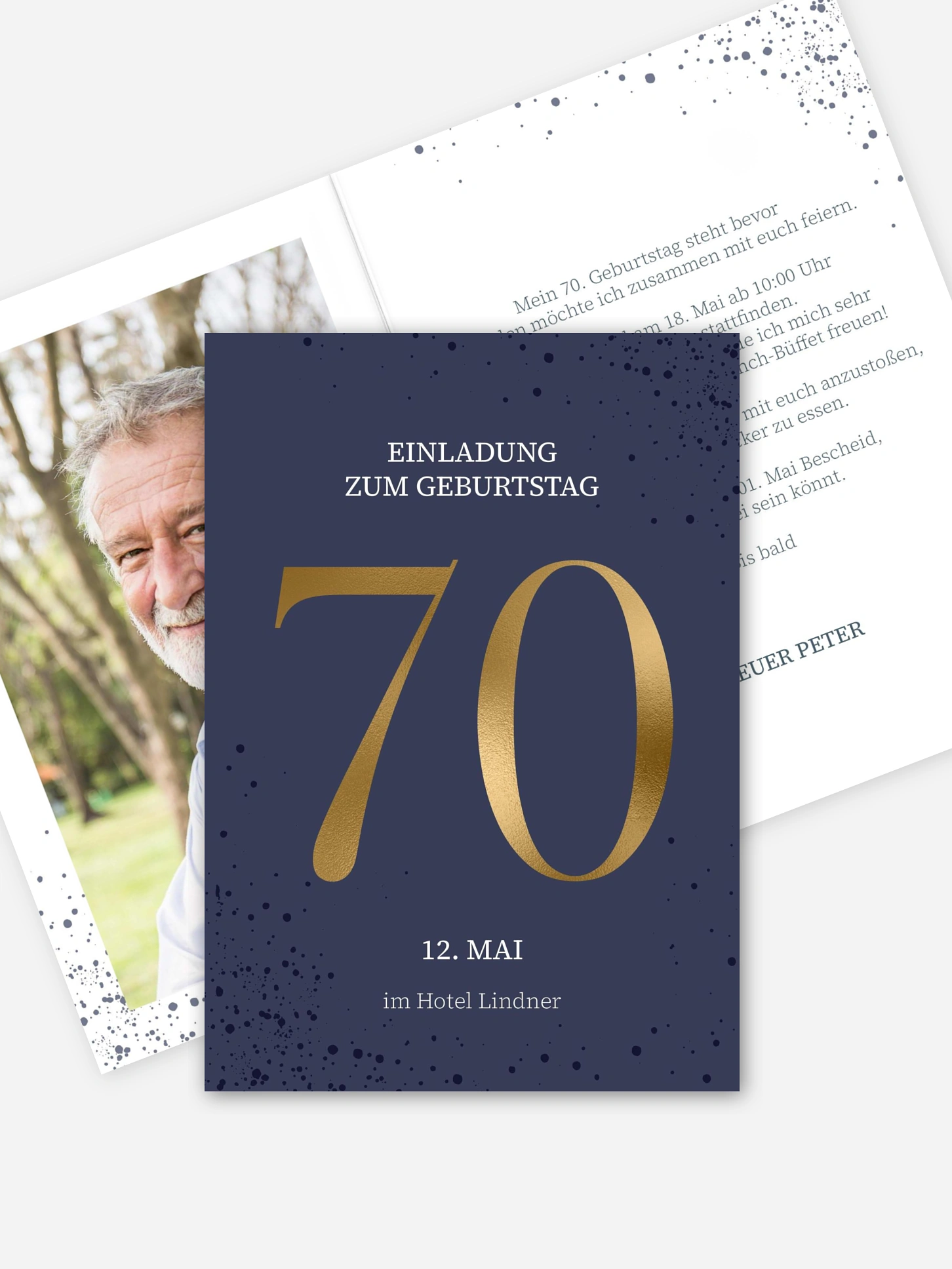 Einladung 70. Geburtstag Amazing