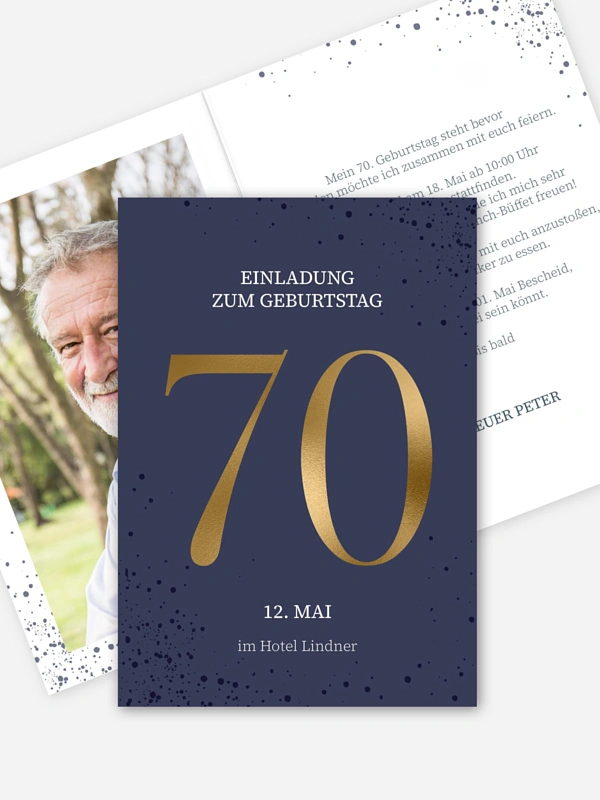 Einladung 70. Geburtstag Amazing