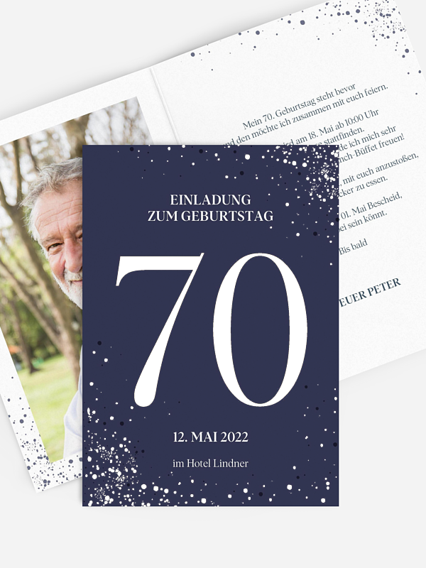 Einladung 70. Geburtstag Amazing