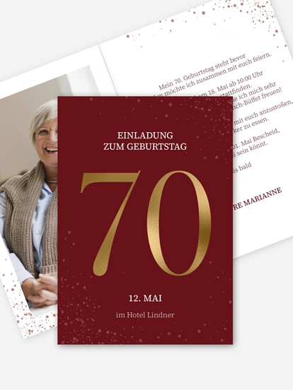 Einladung 70. Geburtstag Amazing
