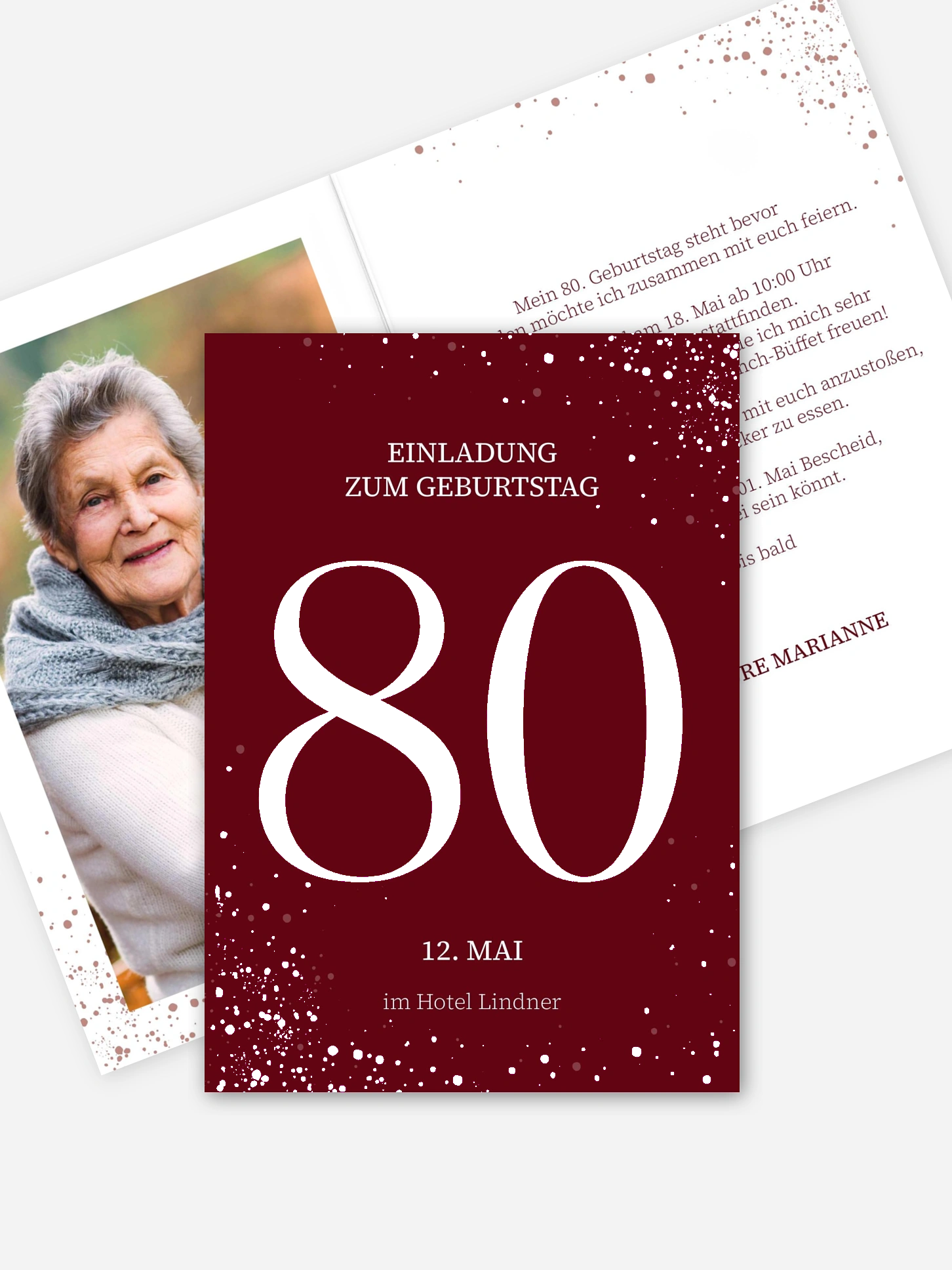 Einladung 80. Geburtstag Amazing
