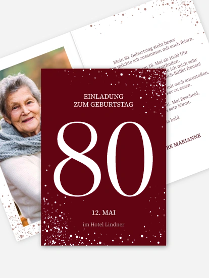 Einladung 80. Geburtstag Amazing