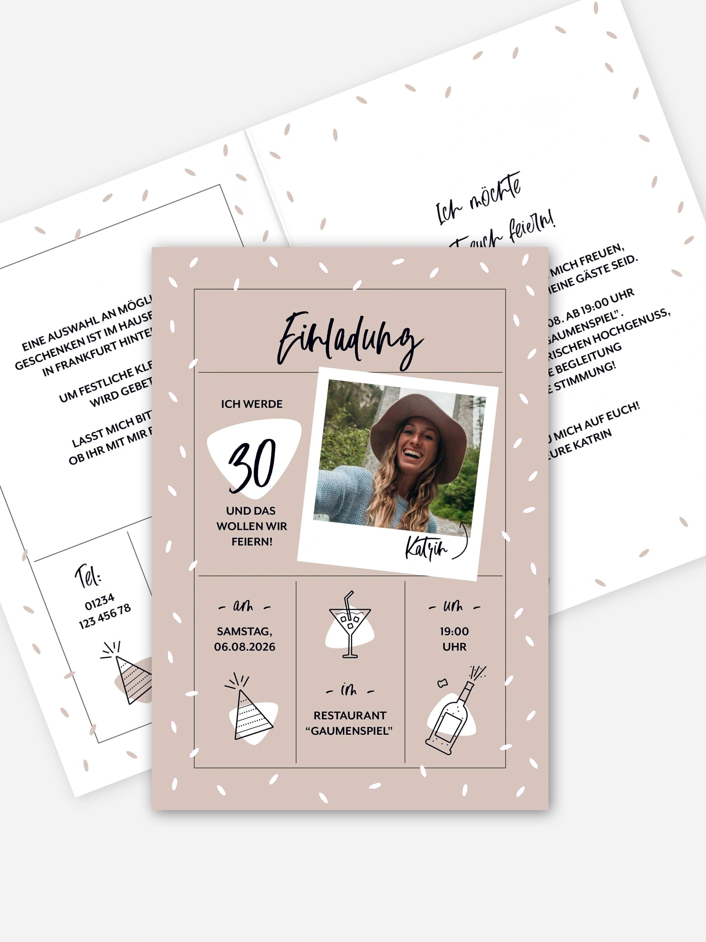 Einladung 30. Geburtstag Swing Party