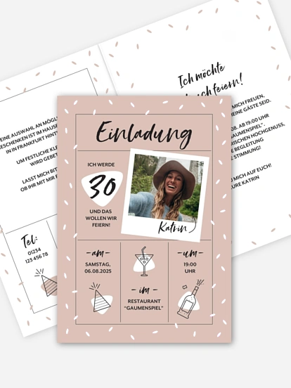 Einladung 30. Geburtstag Swing Party