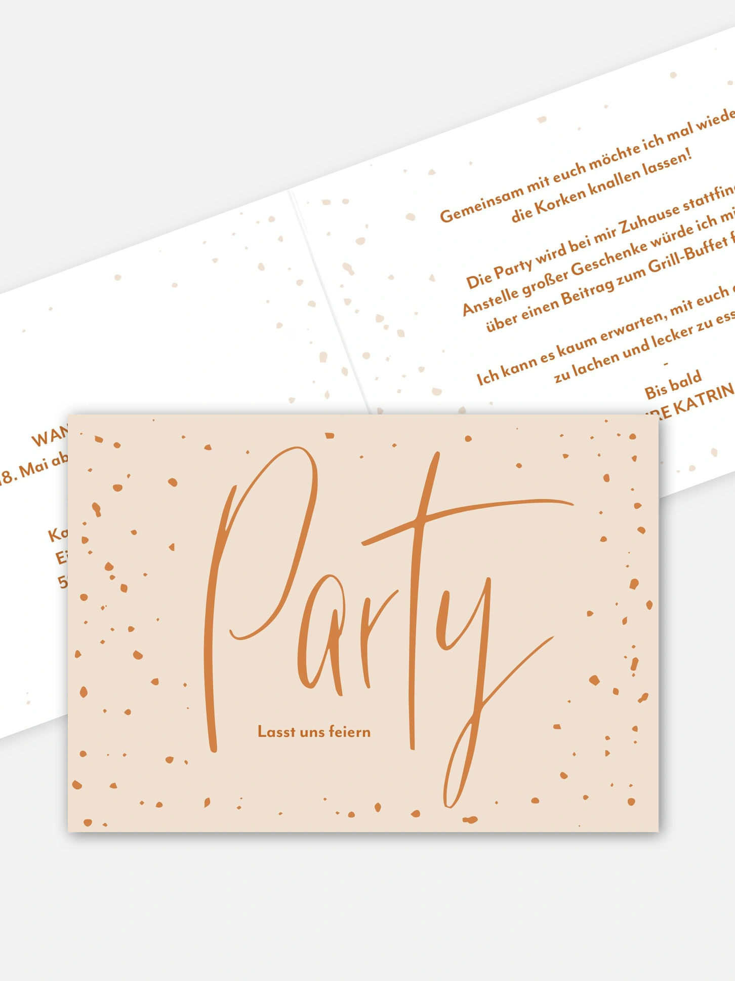 Partyeinladung Lasst uns Feiern