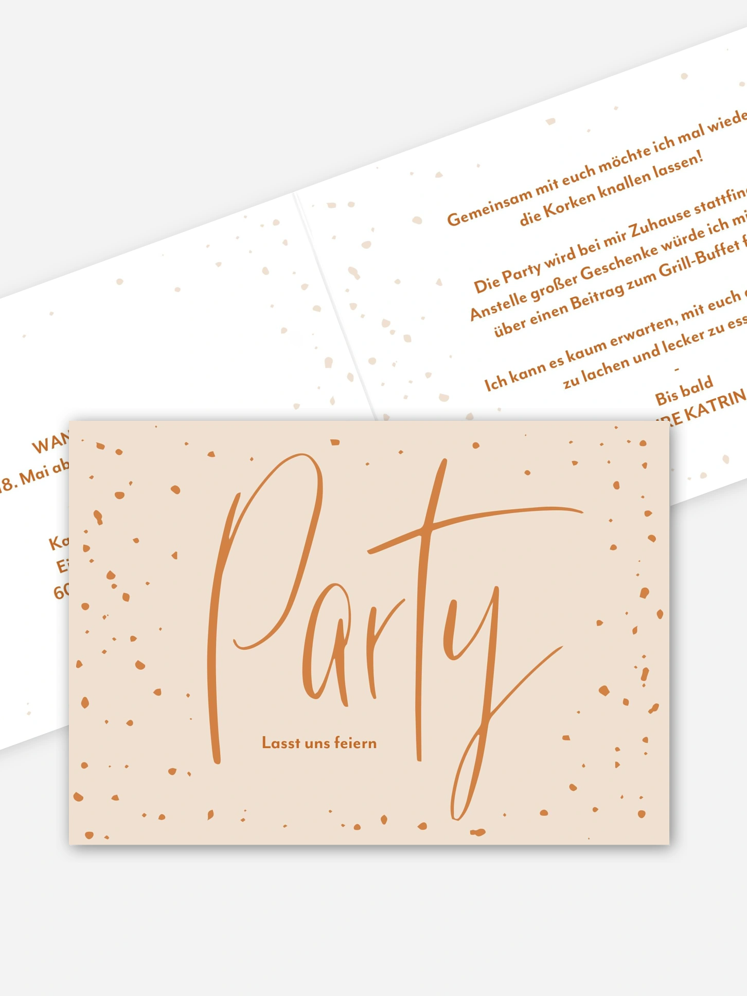 Partyeinladung Lasst uns Feiern