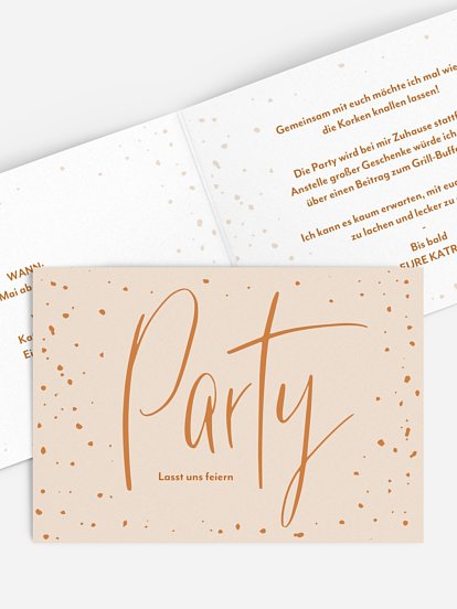 Partyeinladung Lasst uns Feiern