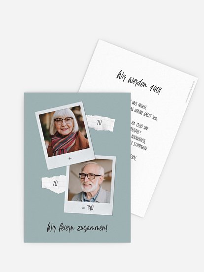 Einladung 70. Geburtstag Doppelt