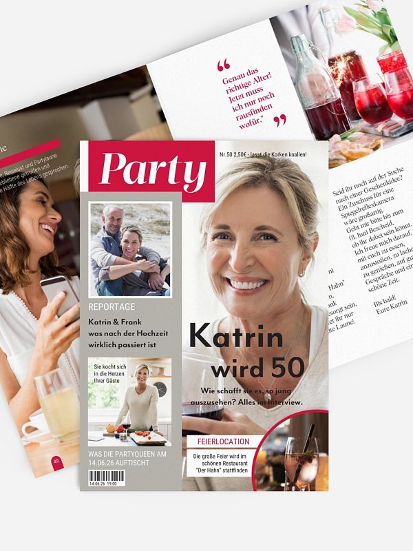 Einladung 50. Geburtstag Cover