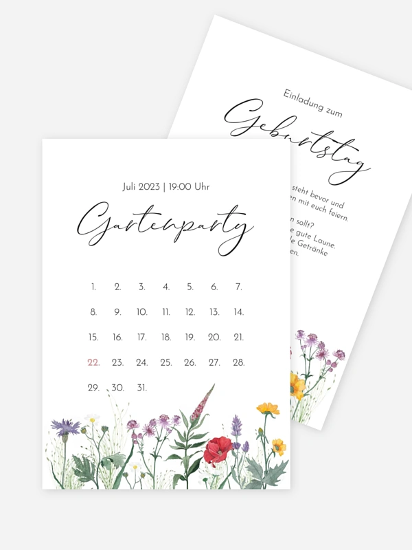 Geburtstagseinladung Wildflowers