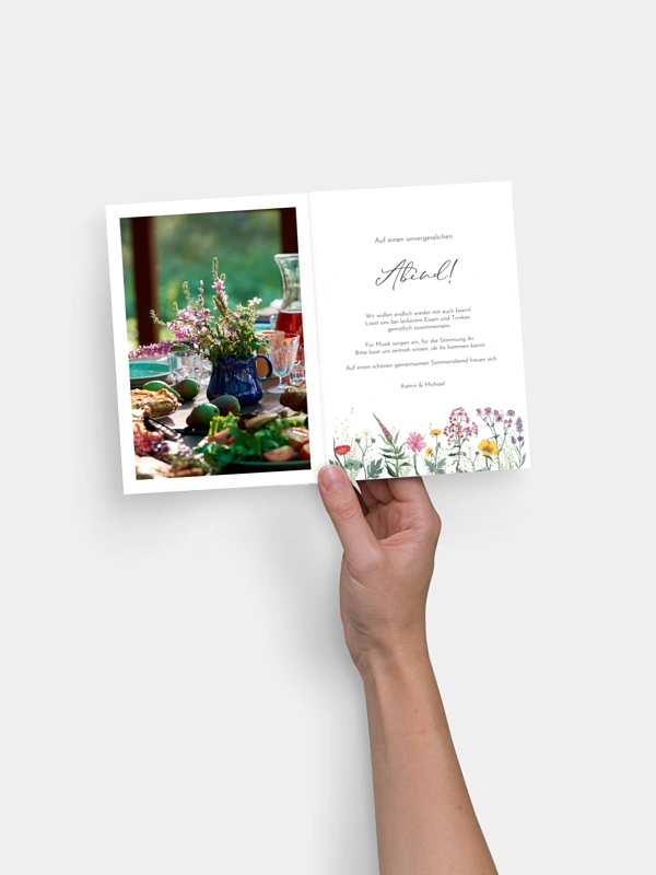 Partyeinladung Wildflowers