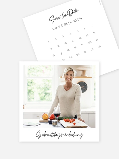 Geburtstagseinladung Analogbild