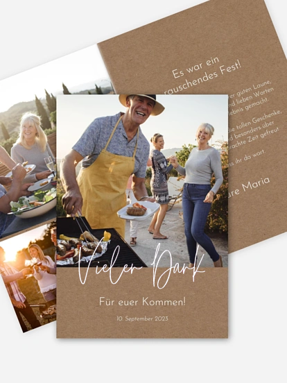 Dankeskarte Geburtstag Feierlaune