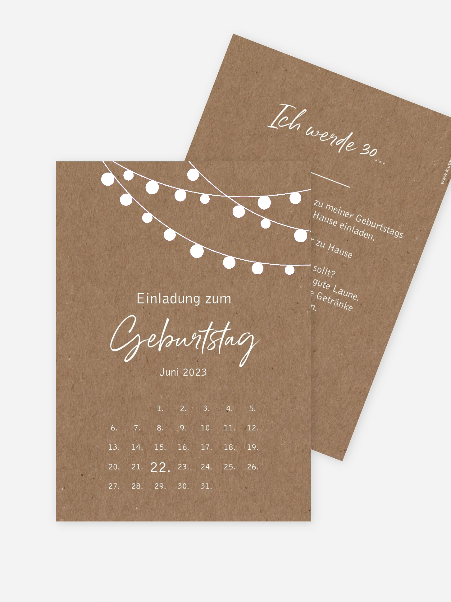 Einladung 30. Geburtstag Lichterzauber