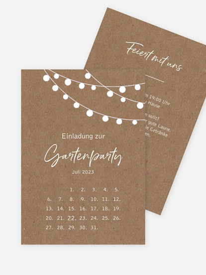 Partyeinladung Lichterzauber Save the Date