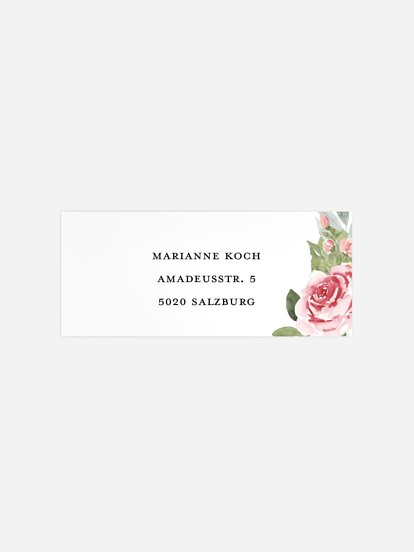 Absenderaufkleber Geburtstag Rosie