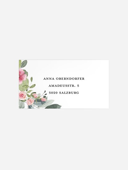 Empfängeraufkleber Geburtstag Rosie