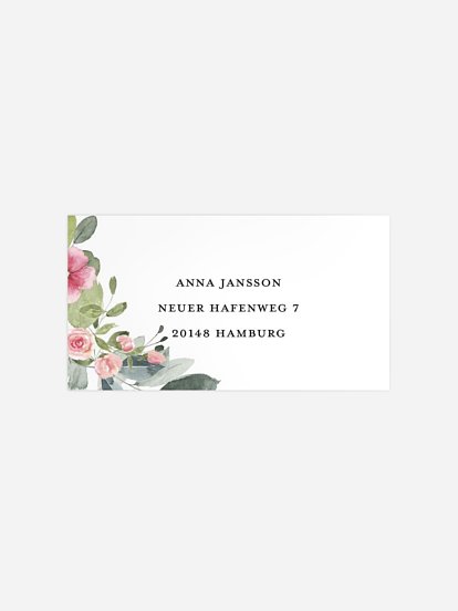 Empfängeraufkleber Geburtstag Rosie