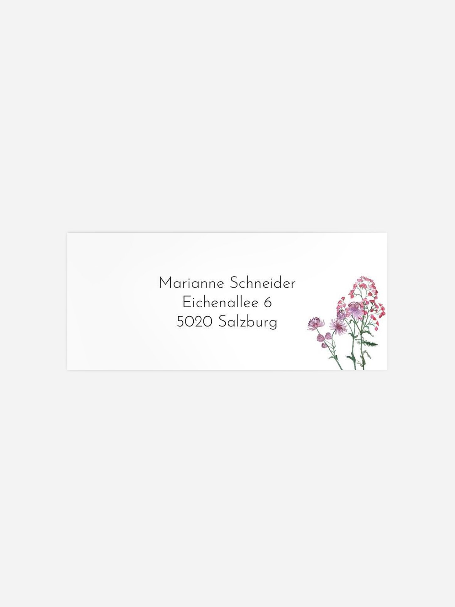 Absenderaufkleber Geburtstag Wildflower