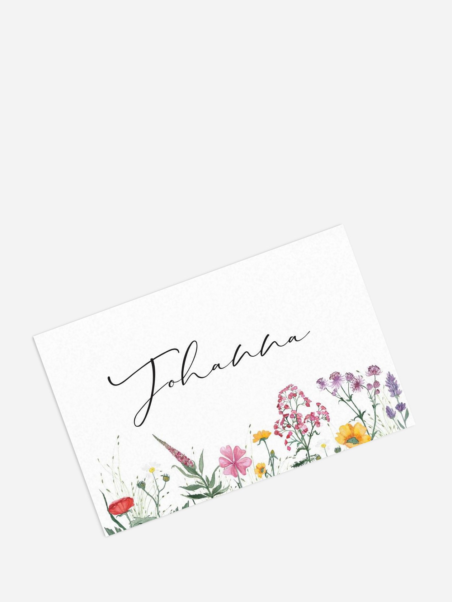 Tischkarte Geburtstag Wildflower