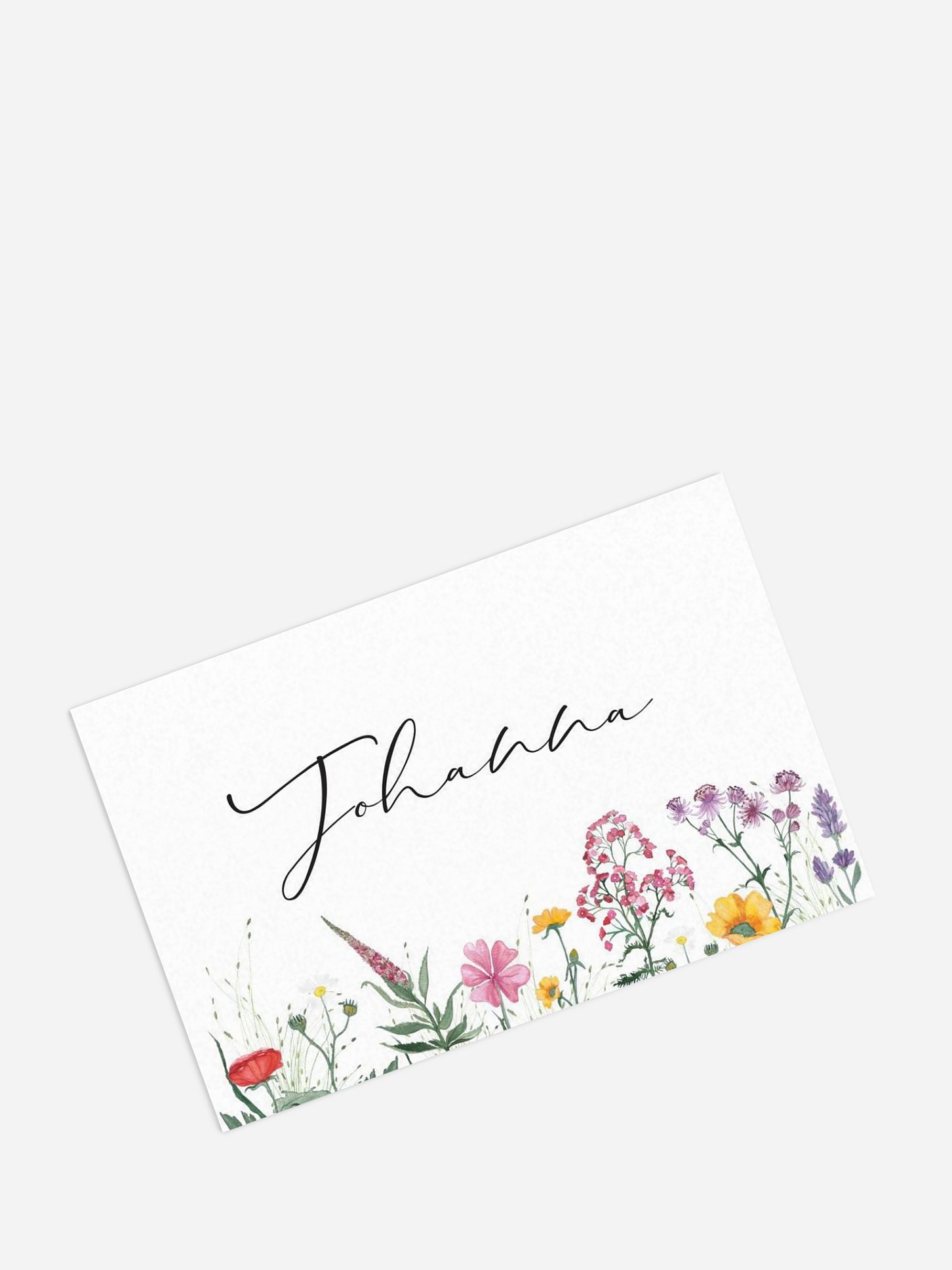 Tischkarte Geburtstag Wildflower