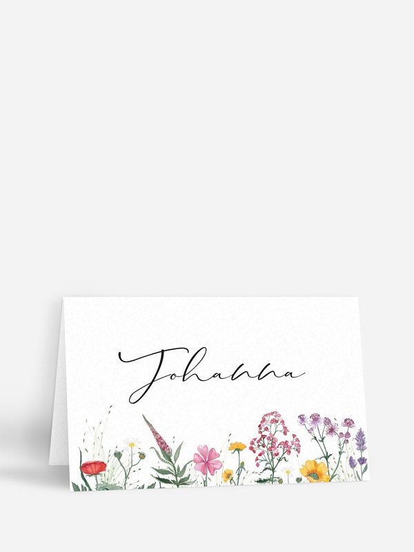 Tischkarte Geburtstag Wildflower