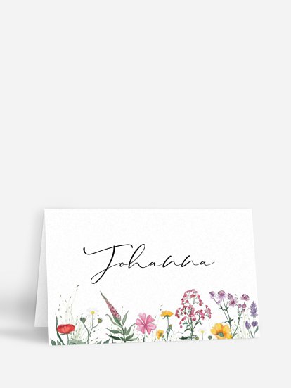 Tischkarte Geburtstag Wildflower