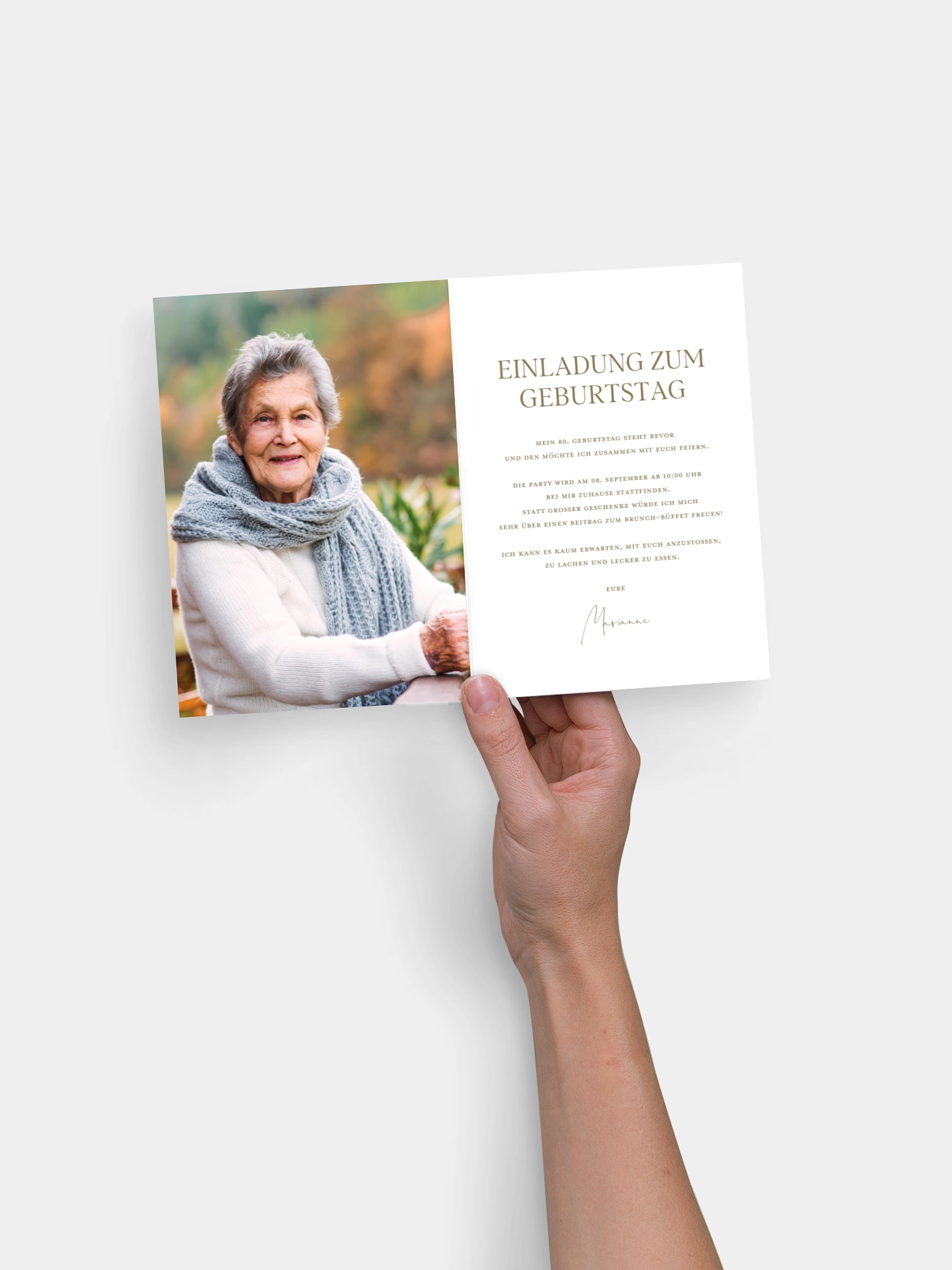 Einladung 80. Geburtstag Sunflower Dream