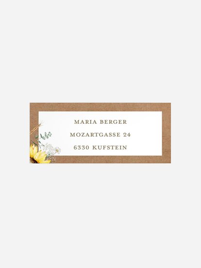 Absenderaufkleber Geburtstag Lovely Flower