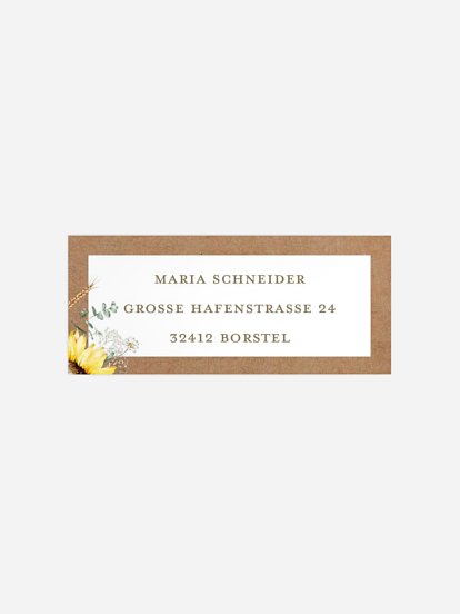 Absenderaufkleber Geburtstag Lovely Flower