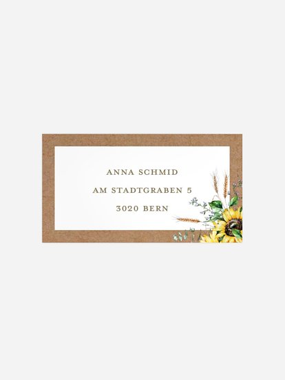 Empfängeraufkleber Geburtstag Lovely Flower