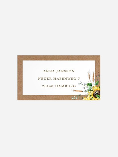 Empfängeraufkleber Geburtstag Lovely Flower