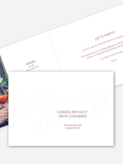 Partyeinladung So jung