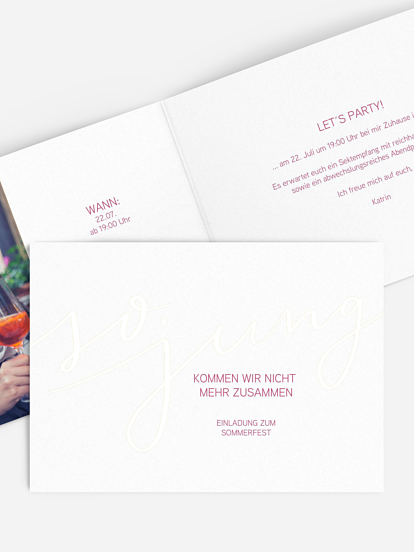 Partyeinladung So jung
