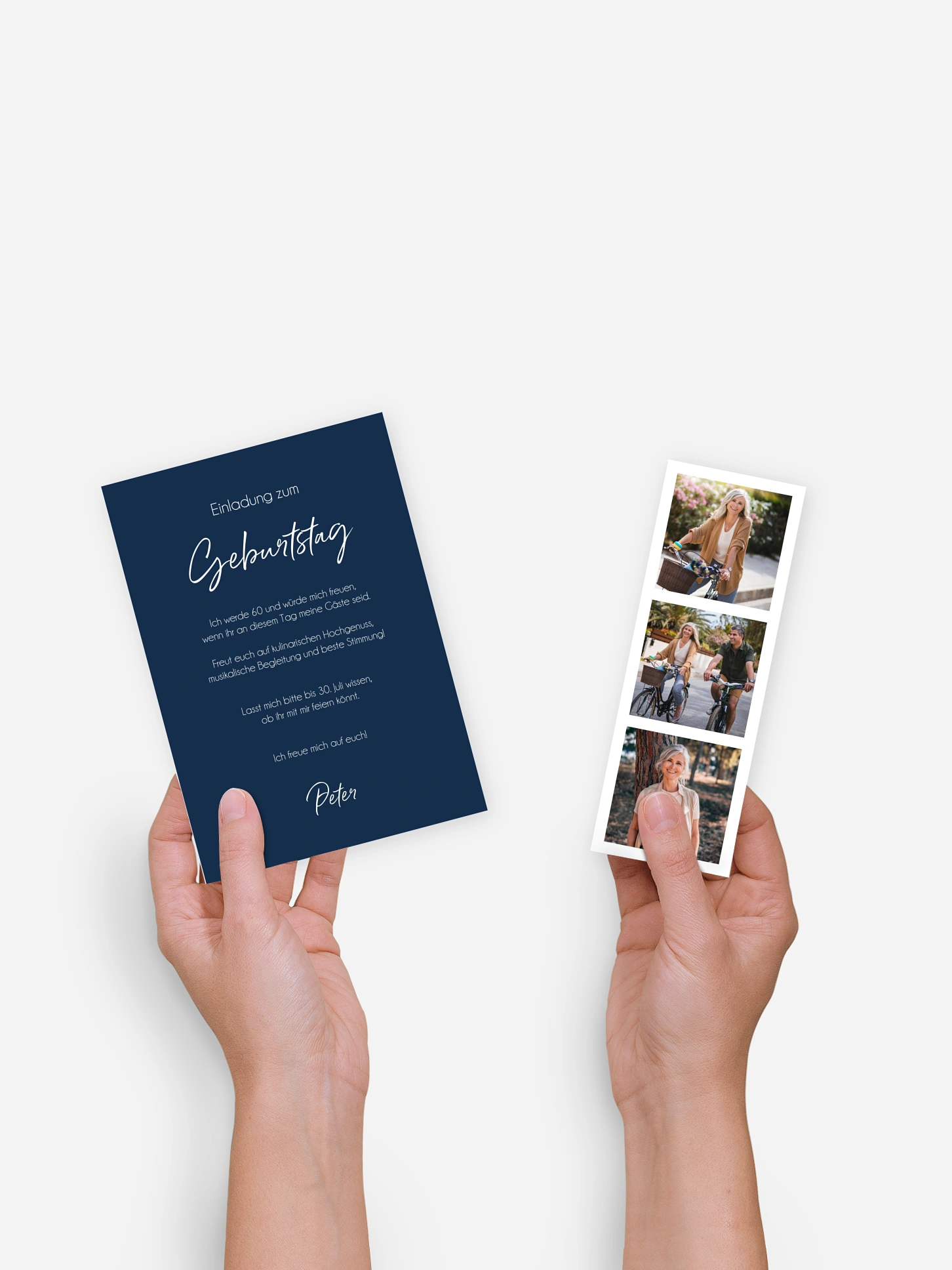 Einladung 60. Geburtstag Photo Strip