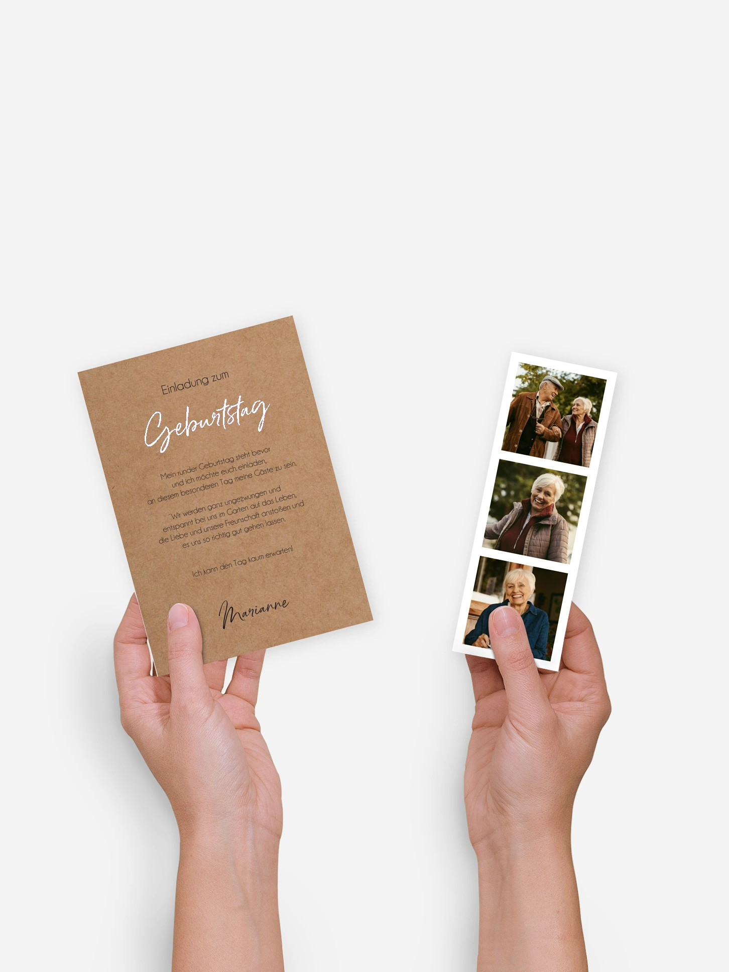 Einladung 70. Geburtstag Photo Strip