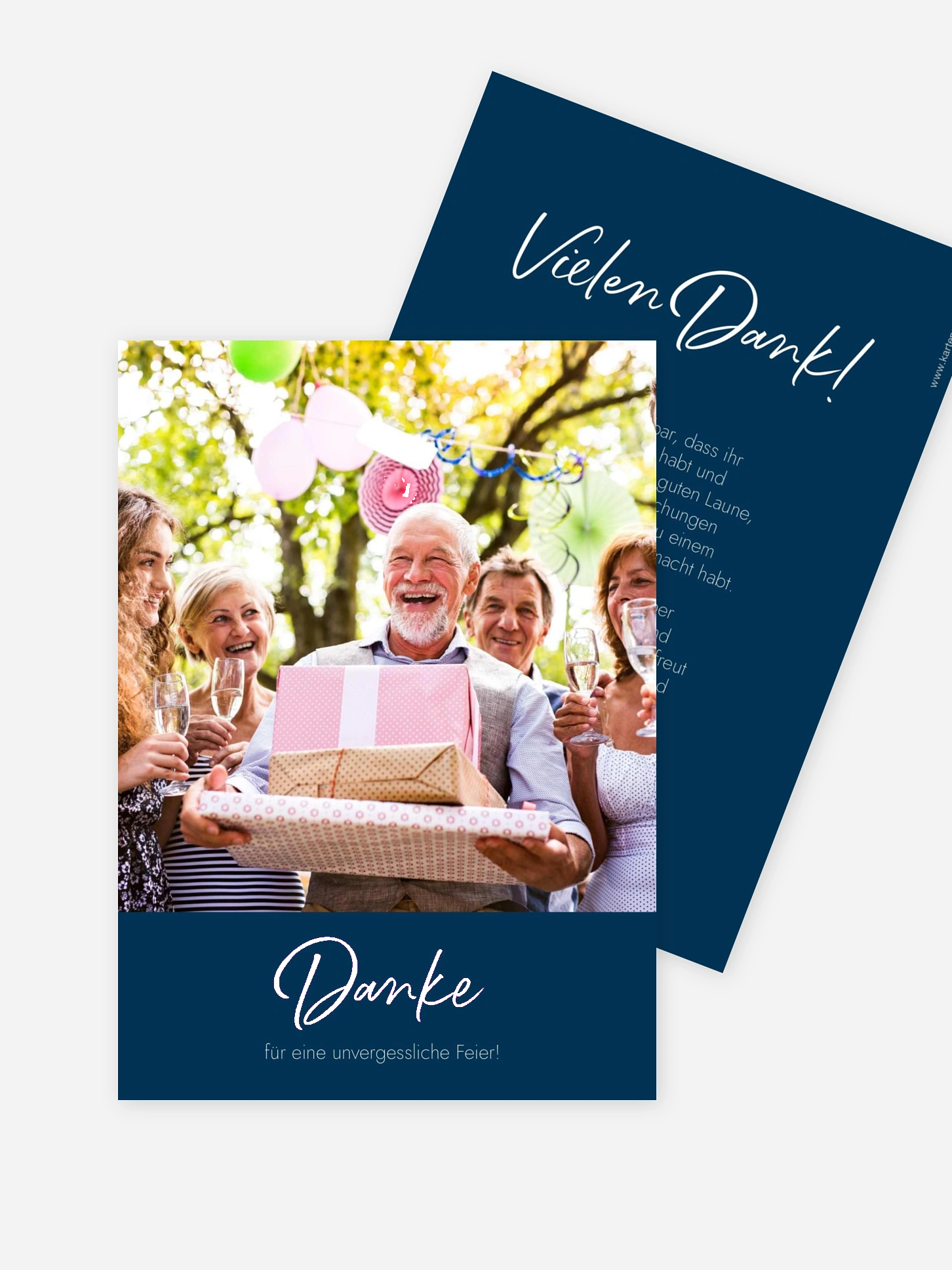 Dankeskarte Geburtstag Photo Strip