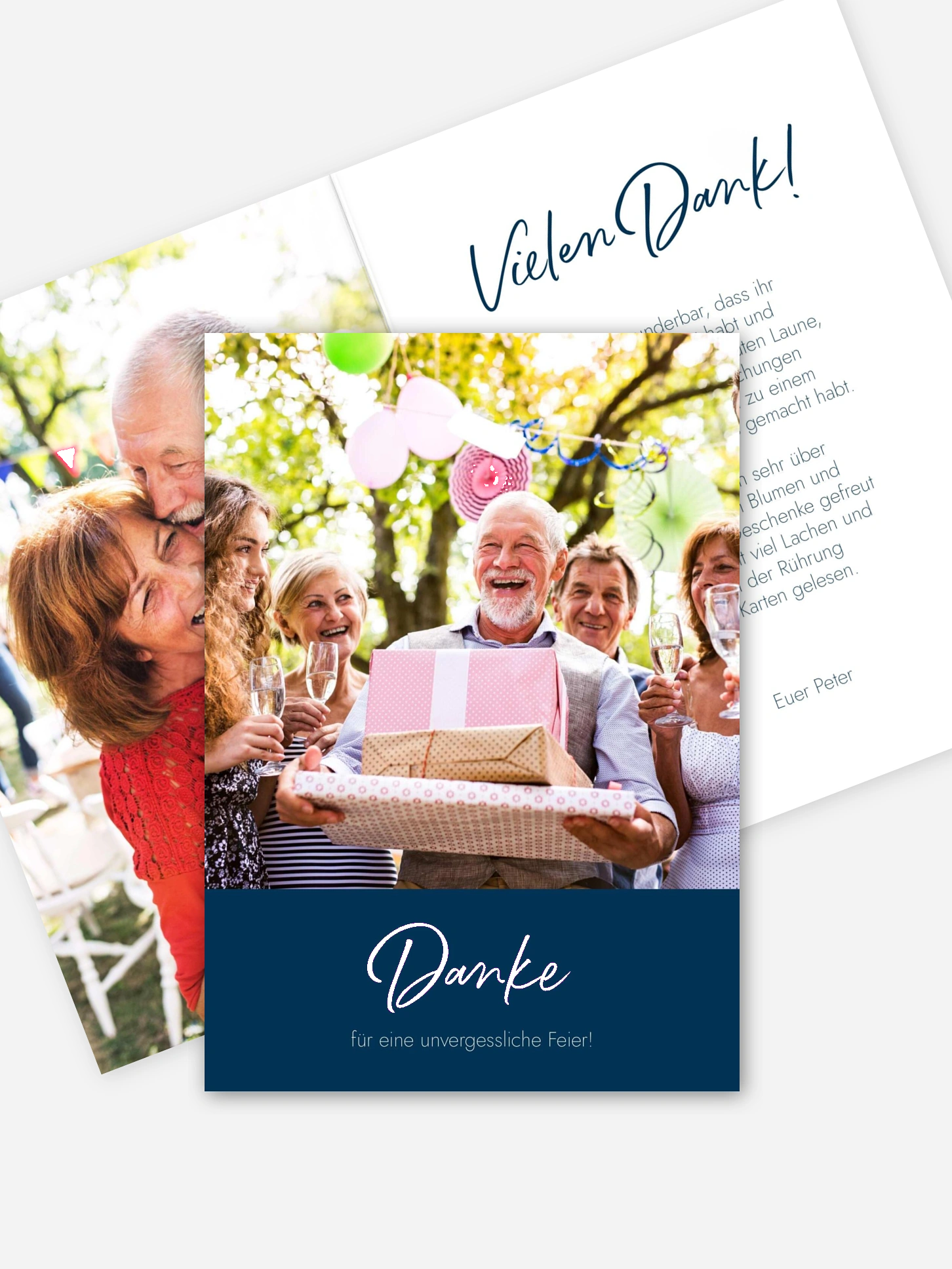Dankeskarte Geburtstag Photo Strip
