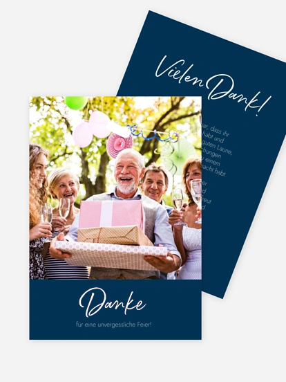 Dankeskarte Geburtstag Photo Strip