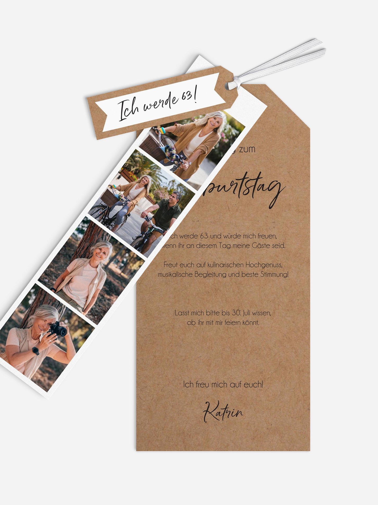 Geburtstagseinladung Photo Strip