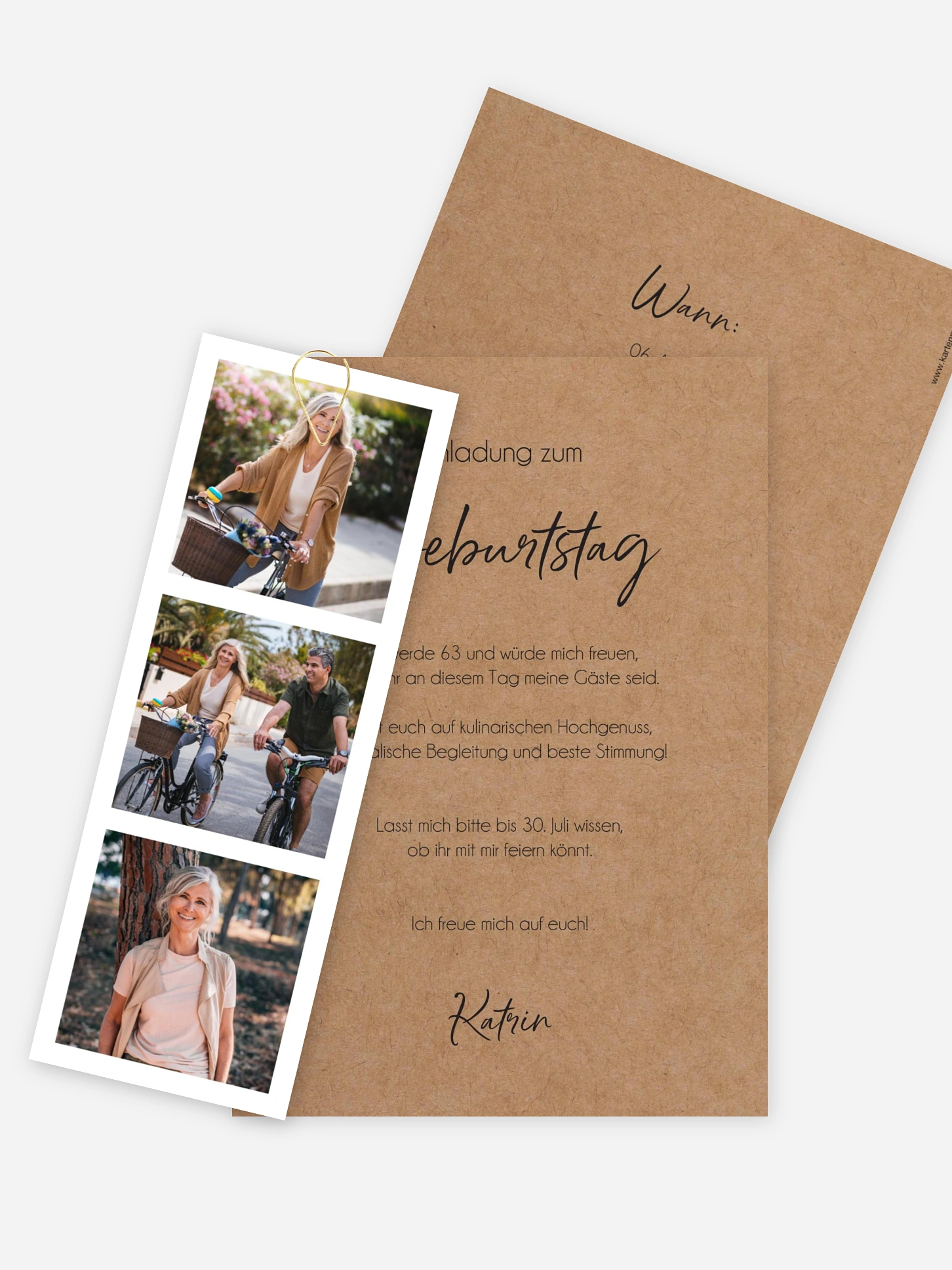 Geburtstagseinladung Photo Strip