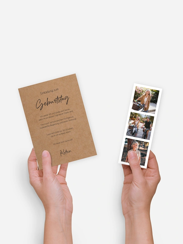 Geburtstagseinladung Photo Strip